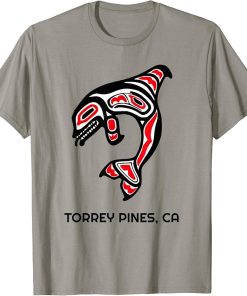 California Torrey Pines Native American Orca Killer Whale T-Shirt