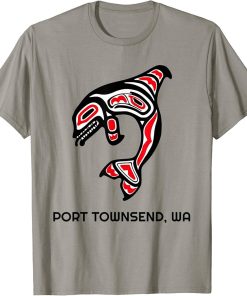 Port Townsend Washington Native American Orca Killer Whales T-Shirt